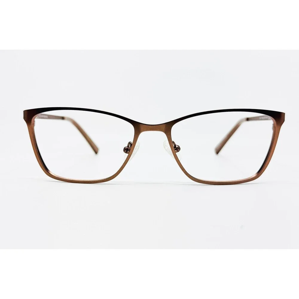 Ellen DeGeneres Eyeglasses Womens Brown ED510 RSGD Metal Full Rim 53-17-140